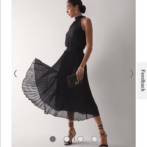 NWT White House black market pleated midi dress